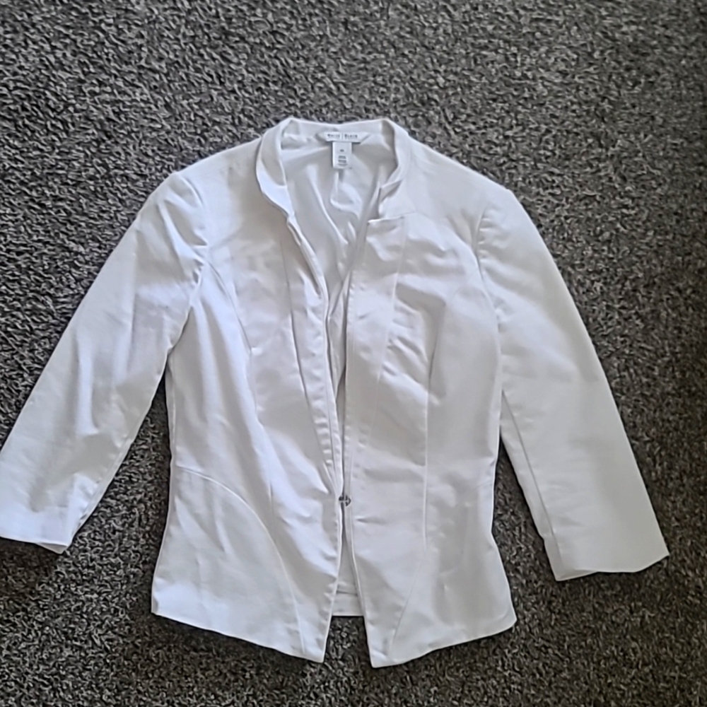 White House Black Market White Blazer